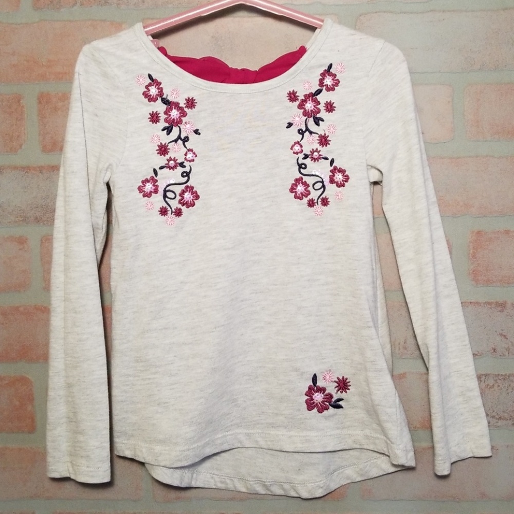 Sequin and Stitch High-low Long Sleeve Shirt